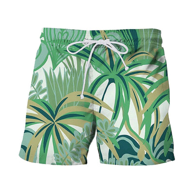 Summer Japanese Banana Leaf Beach 3D Digital Printing Beach Pants Men's Casual Shorts