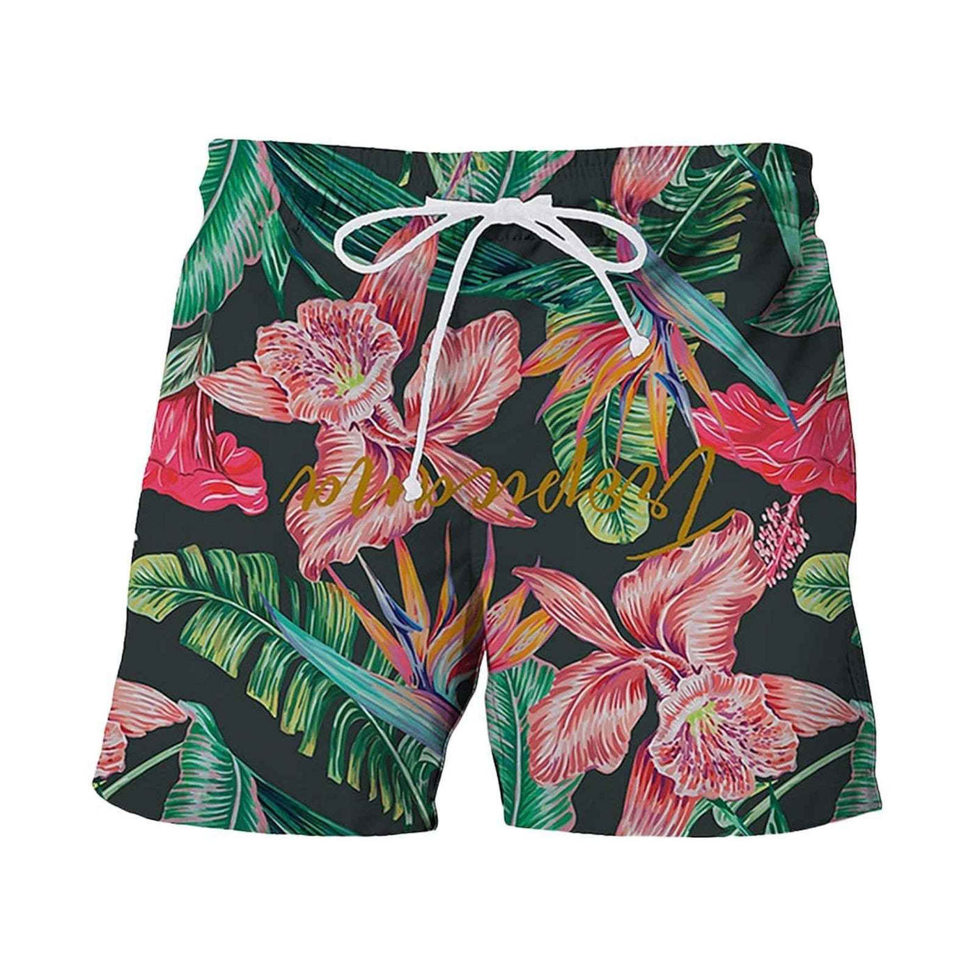 Summer Japanese Banana Leaf Beach 3D Digital Printing Beach Pants Men's Casual Shorts