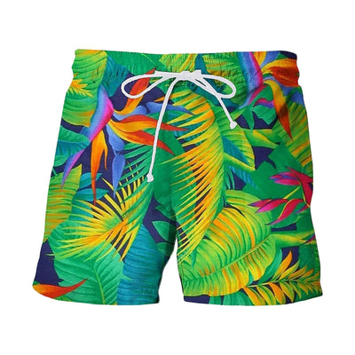 Summer Japanese Banana Leaf Beach 3D Digital Printing Beach Pants Men's Casual Shorts