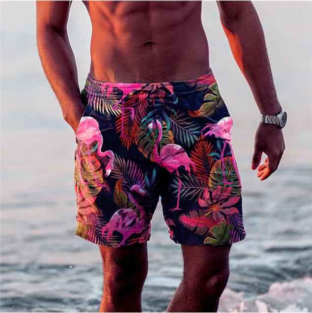 Summer Japanese Banana Leaf Beach 3D Digital Printing Beach Pants Men's Casual Shorts