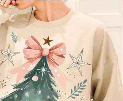 Christmas Round Neck Sweater 3D Digital Printing Sweater Casual Women