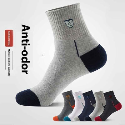 Sports Mid-calf Basketball Deodorant Men's Socks