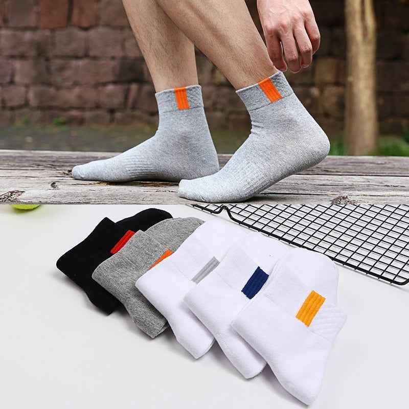 Sports Mid-calf Basketball Deodorant Men's Socks