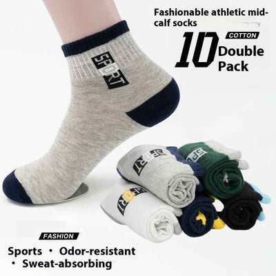 Sports Mid-calf Basketball Deodorant Men's Socks