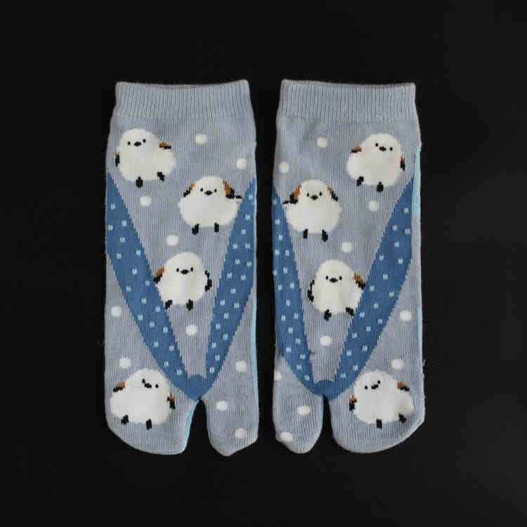 Men's And Women's Cotton Two-finger Socks