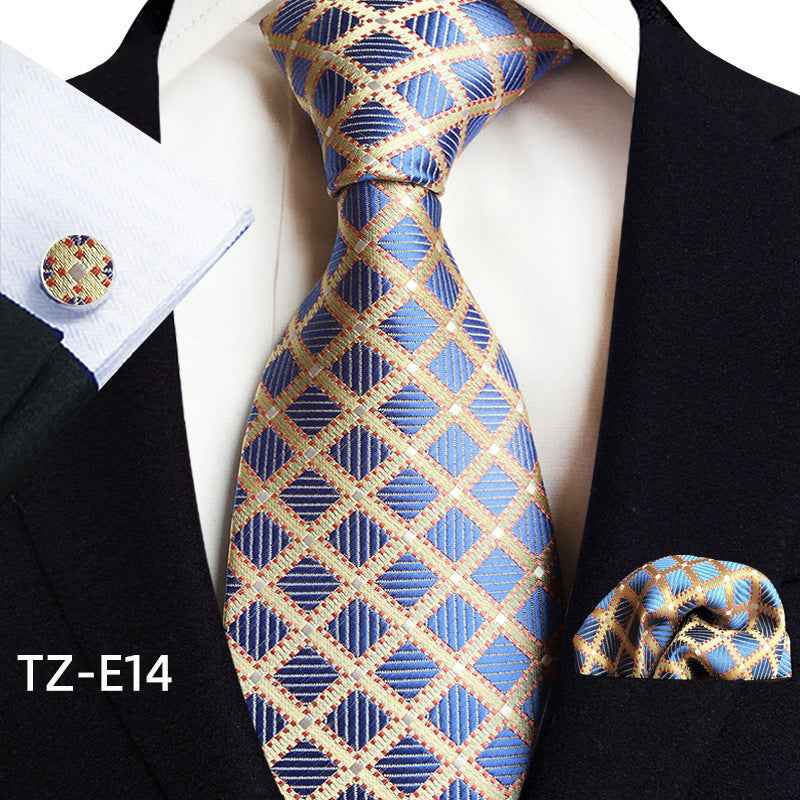 Paisley Tie Square Scarf Pocket Square Cufflinks Three-piece Set