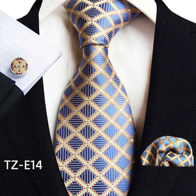 Paisley Tie Square Scarf Pocket Square Cufflinks Three-piece Set