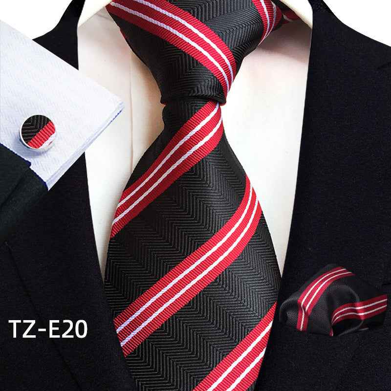 Paisley Tie Square Scarf Pocket Square Cufflinks Three-piece Set