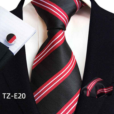 Paisley Tie Square Scarf Pocket Square Cufflinks Three-piece Set