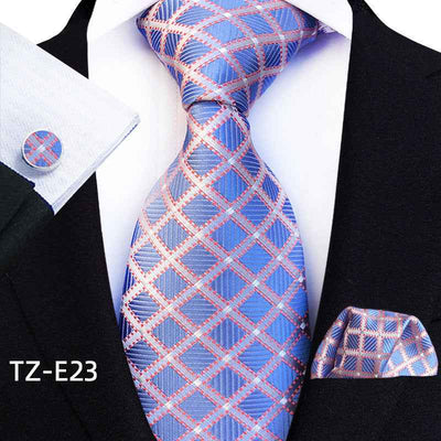 Paisley Tie Square Scarf Pocket Square Cufflinks Three-piece Set
