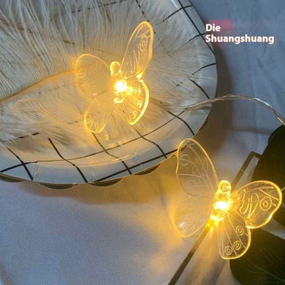 LED Butterfly Lighting Chain Crystal Wedding Shop Room Decoration