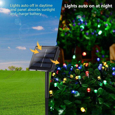 LED Christmas Atmosphere Outdoor Waterproof Solar-powered String Lights