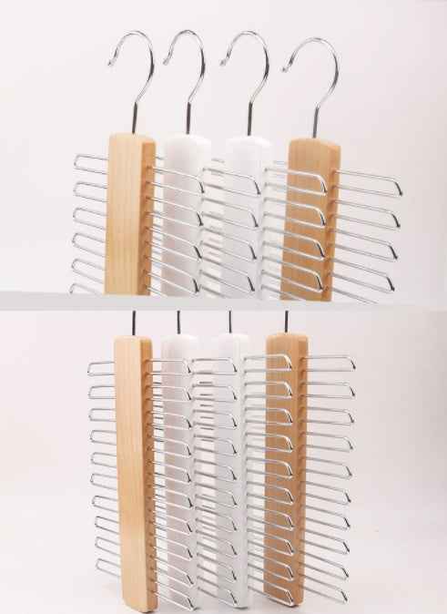 Solid Wood Hanger, Clothing Store Rotating Tie Rack, Wooden Tie Rack, Drying Rack