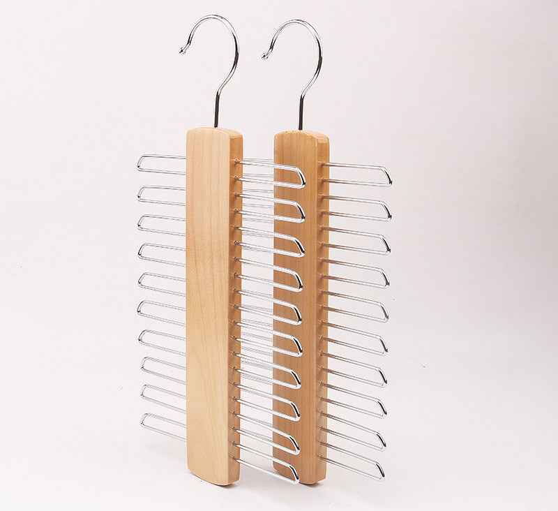 Solid Wood Hanger, Clothing Store Rotating Tie Rack, Wooden Tie Rack, Drying Rack