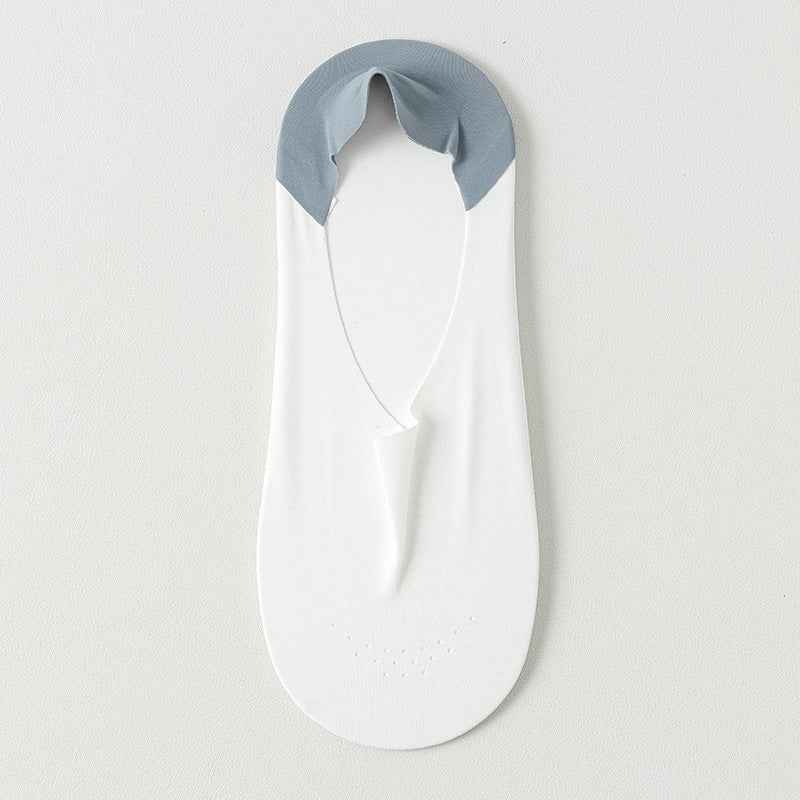 Men's Boat Socks Thin Breathable Ice Silk Socks