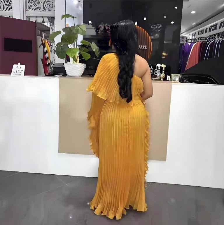 Fashionable One-shoulder Elegant Evening Dress