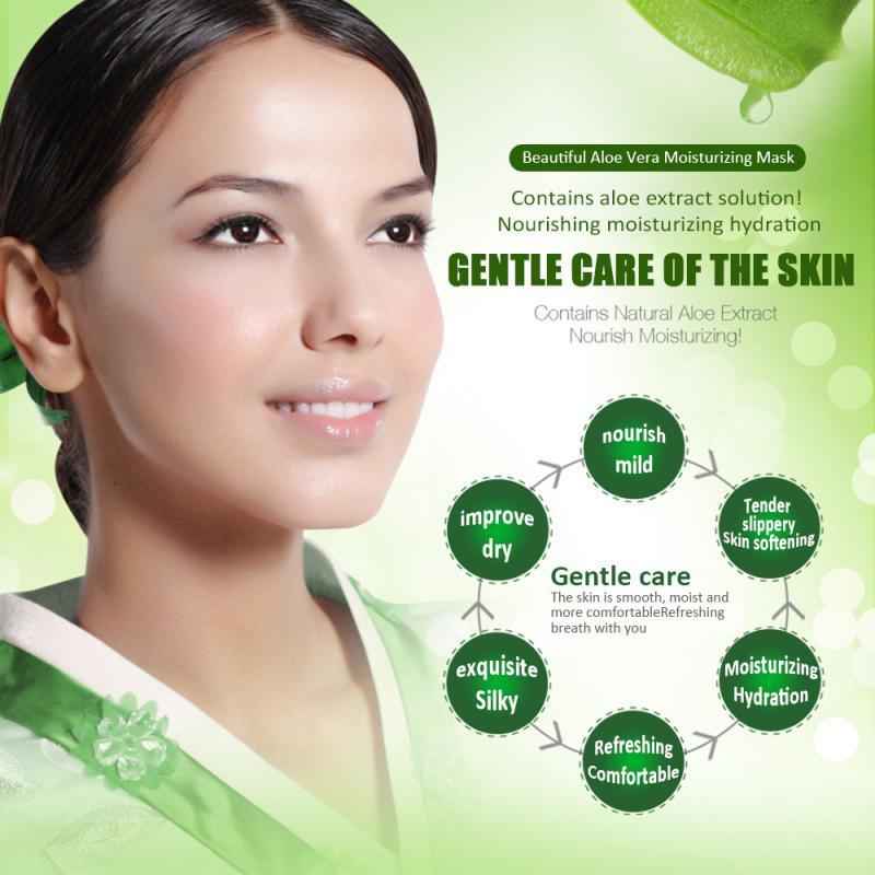 Beautiful Image Aloe Facial Mask Moisturizing Natural Aloe Vera Gel Cosmetic Care
