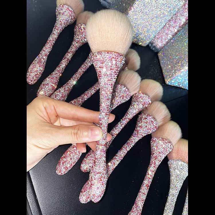 Diamond Studded Small Waist Makeup Full Of Diamond Goblet Loose Powder Brush