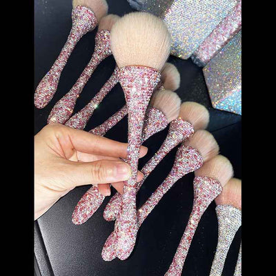 Diamond Studded Small Waist Makeup Full Of Diamond Goblet Loose Powder Brush