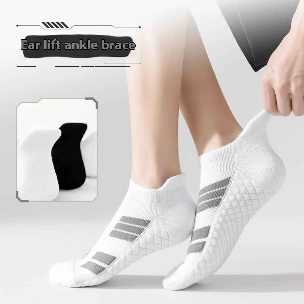 Men's Sports Shock Absorption Anti-skid Anti-sweat Deodorant Socks For Running