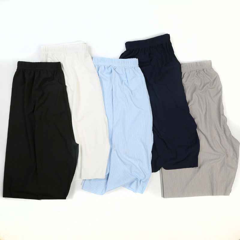Men's Ice Silk Thread Five-point Shorts Thin Outer Wear