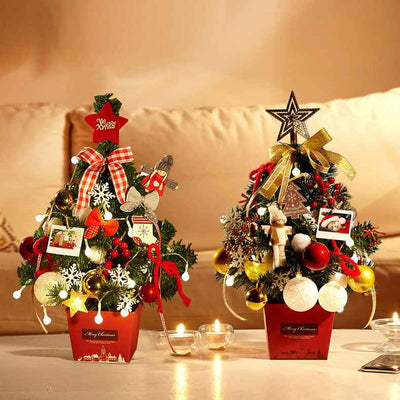 Lighted Mini Christmas Tree Set