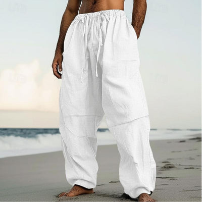 Beach Straight-leg Pants Plain Color Comfortable Daily Street SHOPPORA