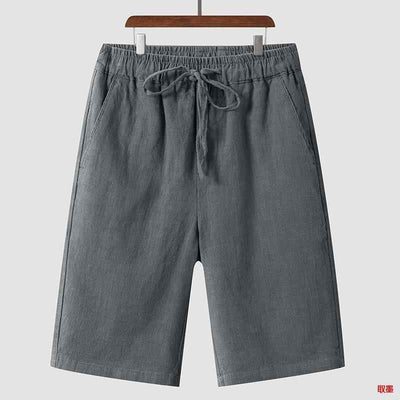Linen Shorts Men's Casual Loose Cropped Pants