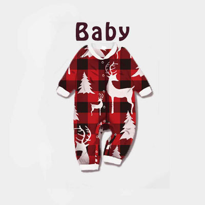 Christmas European And American Christmas Deer Head Print Parent-child Home Service Suit