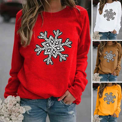 Christmas Creative Letters Printed Crew Neck Sweatshirt