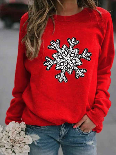 Christmas Creative Letters Printed Crew Neck Sweatshirt