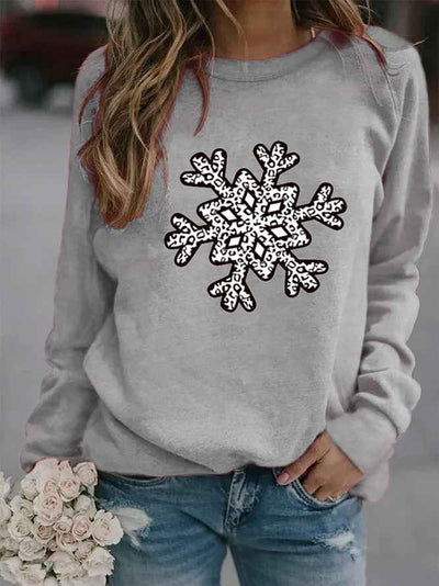 Christmas Creative Letters Printed Crew Neck Sweatshirt