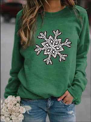 Christmas Creative Letters Printed Crew Neck Sweatshirt