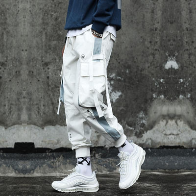 Drawstring Pants Pants Hip Hop Loose Stitching Contrast Color Casual Pants Boys Overalls SHOPPORA