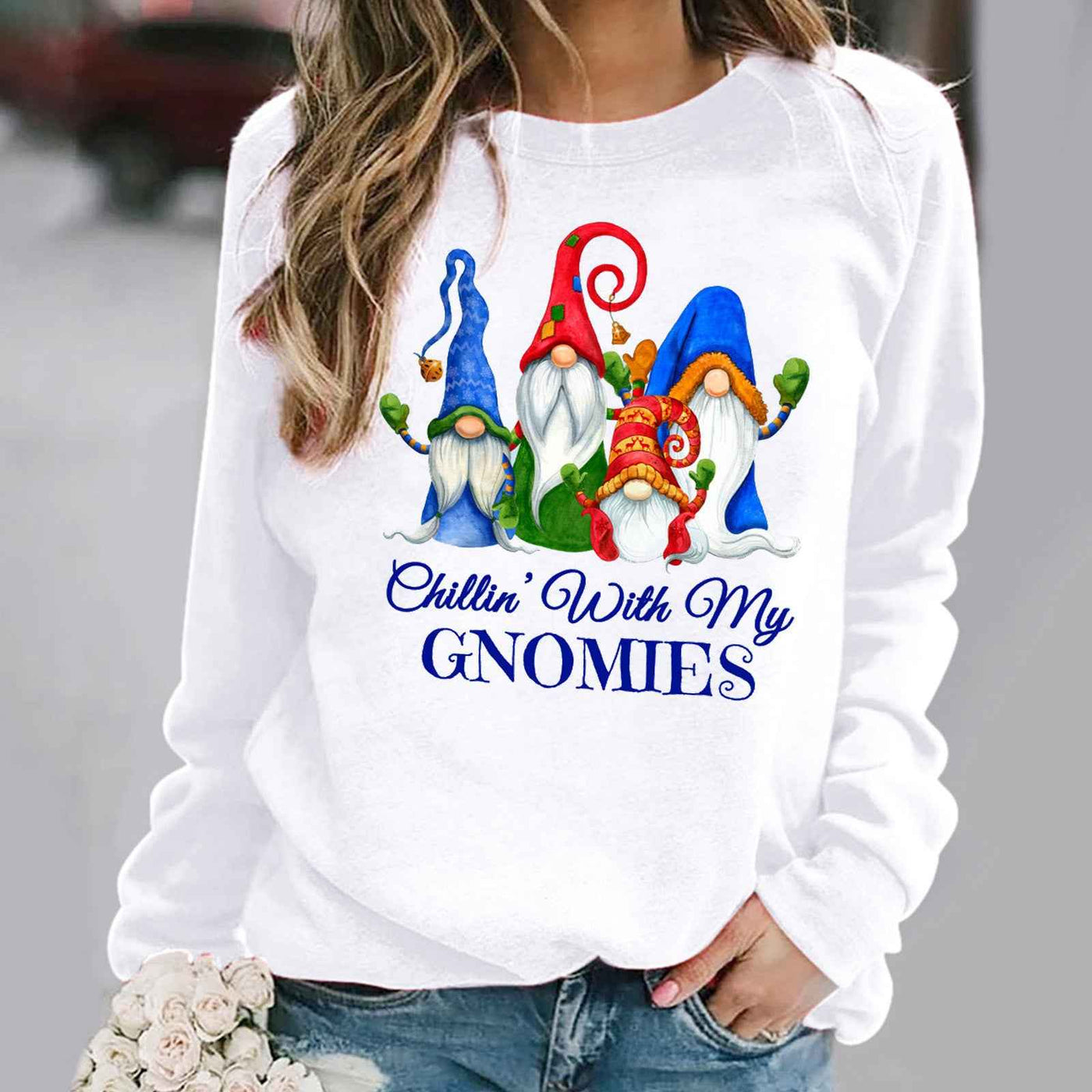 European And American Christmas Autumn New Fashion Slim Fit Round Neck Long Sleeves Sweater