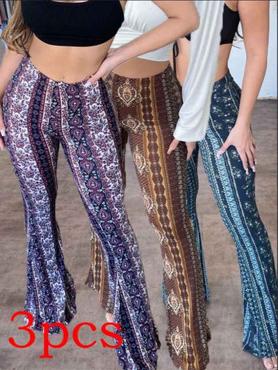 High Elastic Tight Pants Slim Sexy Print Trousers Womens Clothing
