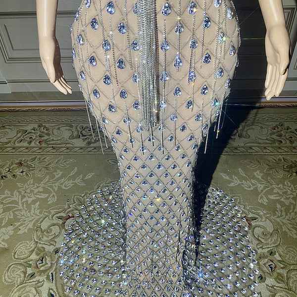 No Back Traceless Sexy Elegant Fishtail Gown