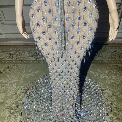 No Back Traceless Sexy Elegant Fishtail Gown