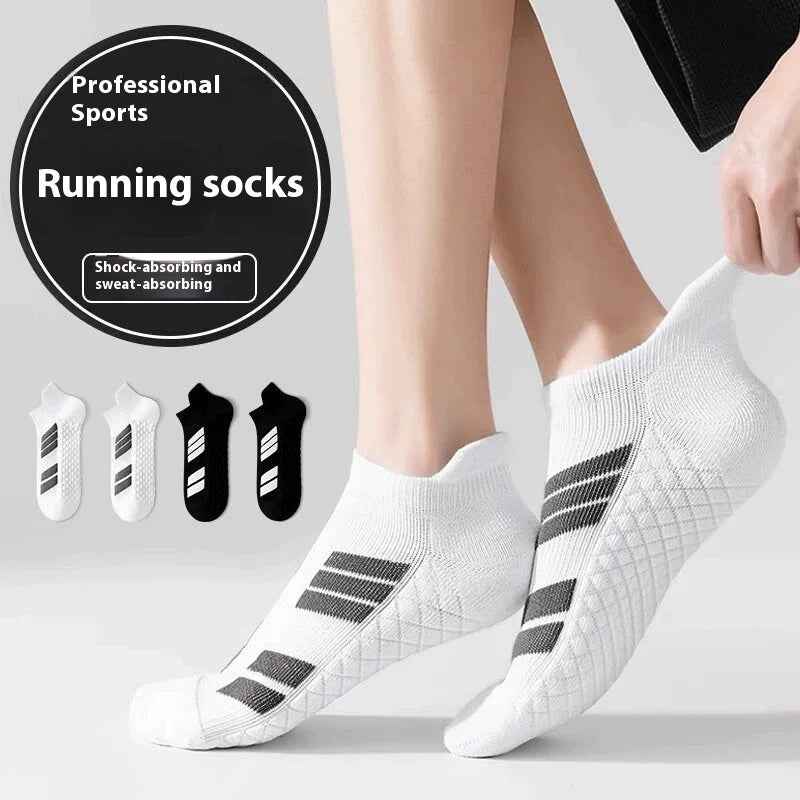 Outdoor Running Basketball Socks Towel Massage Footbed Thickening Sweat-absorbing Men's Socks