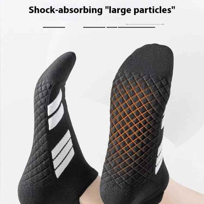 Outdoor Running Basketball Socks Towel Massage Footbed Thickening Sweat-absorbing Men's Socks