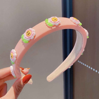 Small Flower Face Wash Makeup Hair Band