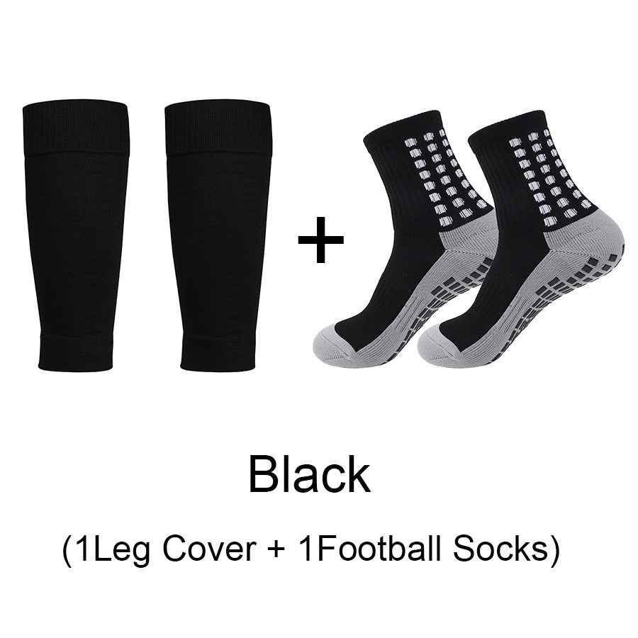 Sports Soccer Socks Knee Pad Mid-calf Glue Dispensing Non-slip