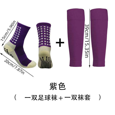 Sports Soccer Socks Knee Pad Mid-calf Glue Dispensing Non-slip