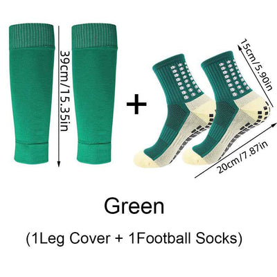 Sports Soccer Socks Knee Pad Mid-calf Glue Dispensing Non-slip