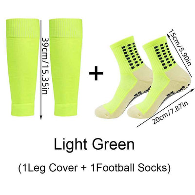 Sports Soccer Socks Knee Pad Mid-calf Glue Dispensing Non-slip
