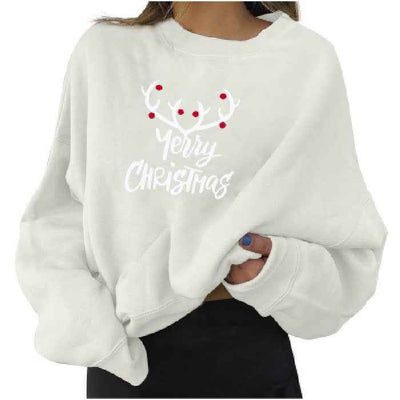 Fashion printed Christmas temperament top