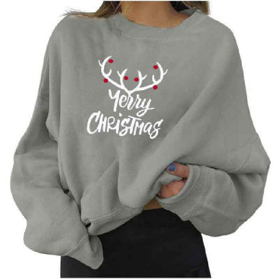 Fashion printed Christmas temperament top