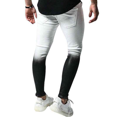 Shredded stretch skinny jeans