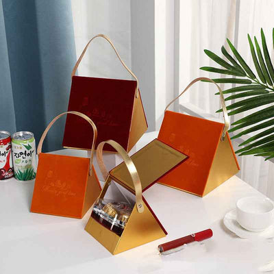 Diamond Portable Wedding Candy Box Holiday Gift Box Gift Packaging Box Wedding Candy Box With Hand Gift Box