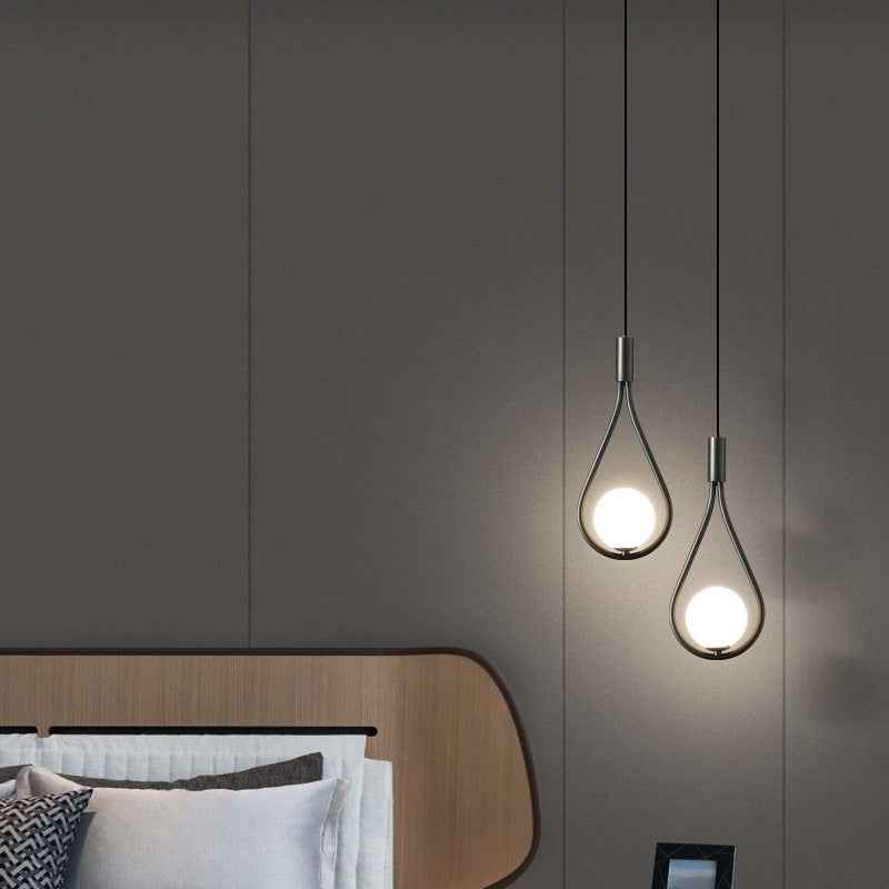 Copper Modern Minimalist Bedroom Bedside Chandelier